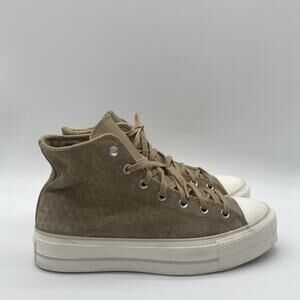 Womens Size 10 Converse CTAS Lift Platform High A03250C Beige Shoes Sneakers